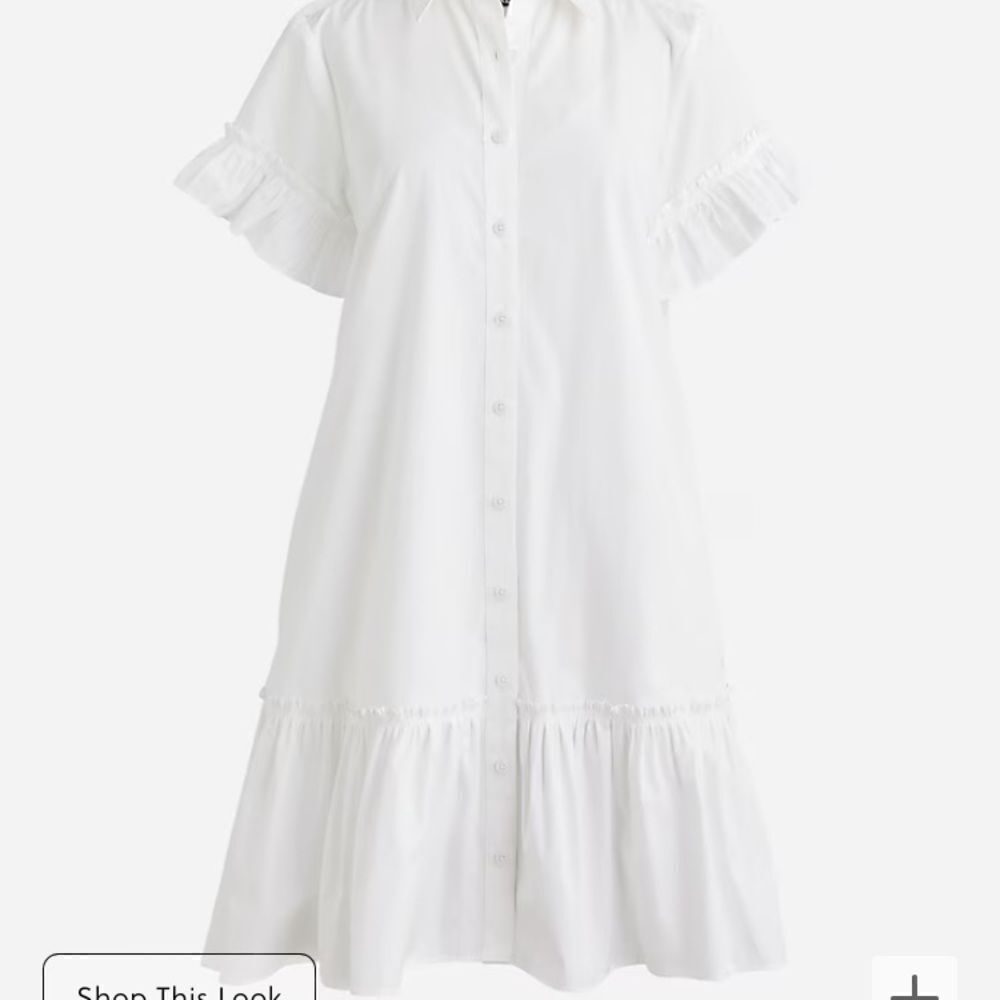J.Crew Amelia shirtdress in cotton poplin (Slip Only Dress Missing)